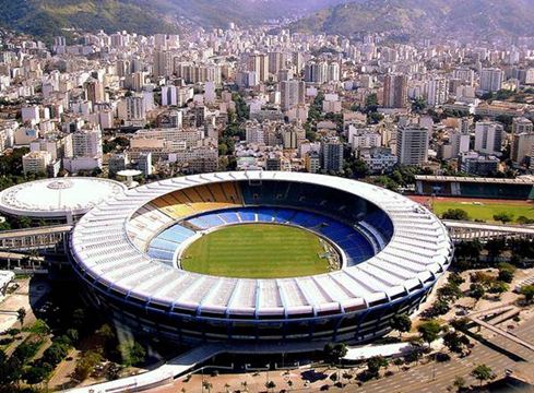 Vista aérea do Maracanã e redondezas