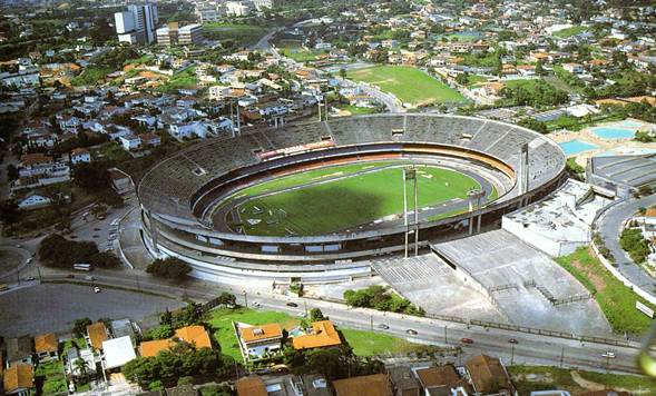 Vista do estádio Morumbi, capital paulista