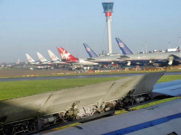 Área de estacionamento para os aviões