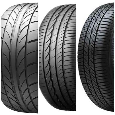 Tipos de sulcos em pneus de carro