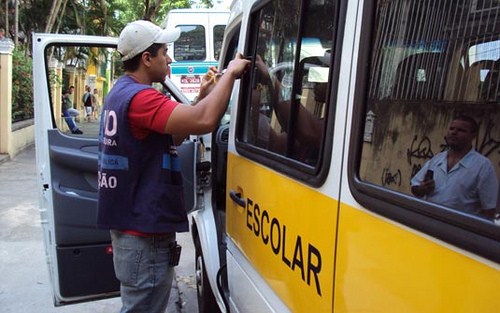 A data da fiscalização é agendada de acordo com os número finais da placa do veículo